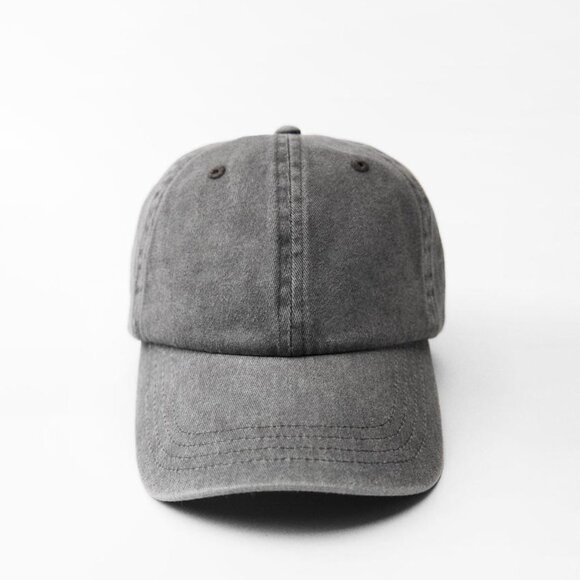 NWT ZARA WASHED EFFECT TWILL CAP GRAY - Picture 1 of 4